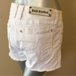 ROCK REVIVAL | White Denim Charlotte Jean Shorts